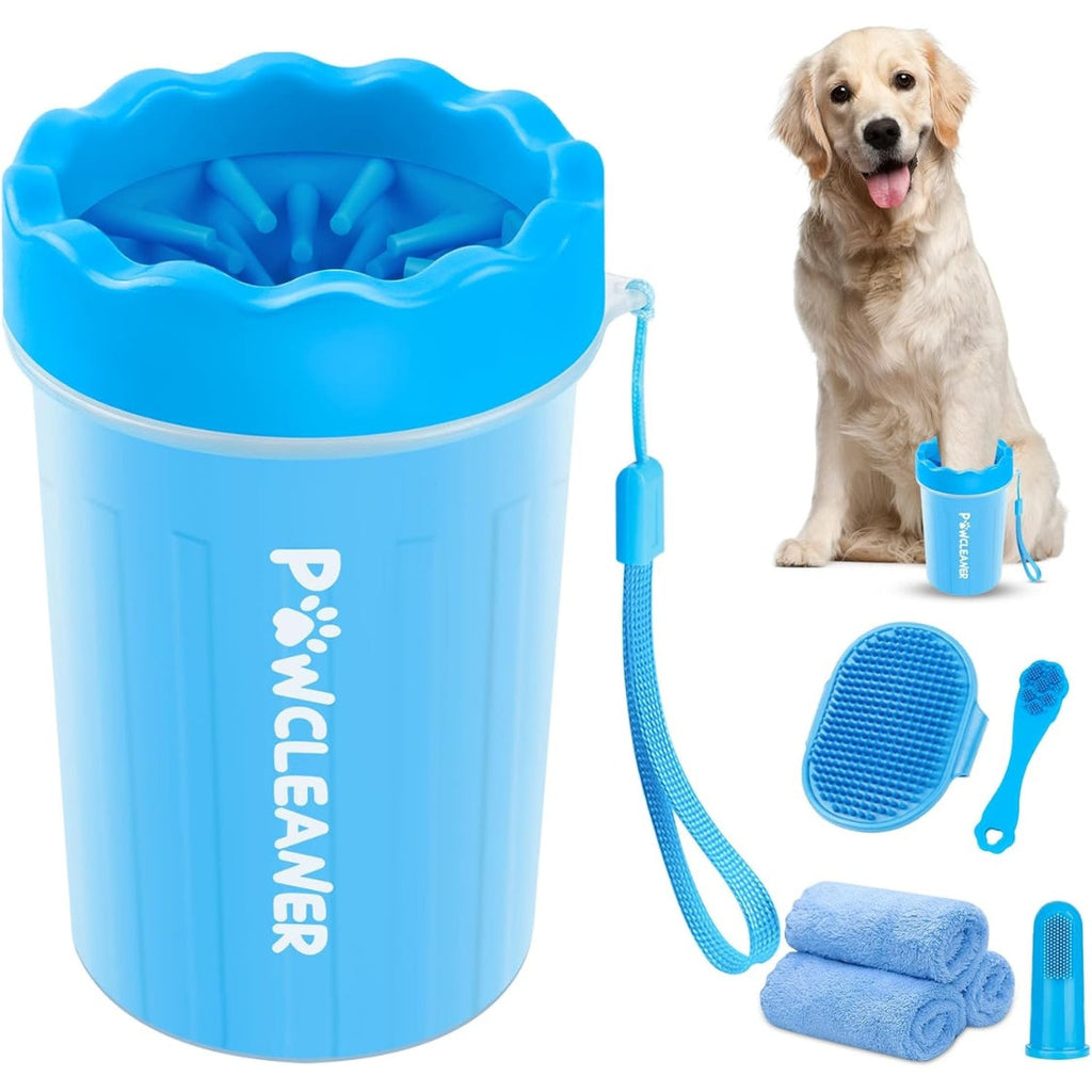7-piece dog paw washer and grooming kit